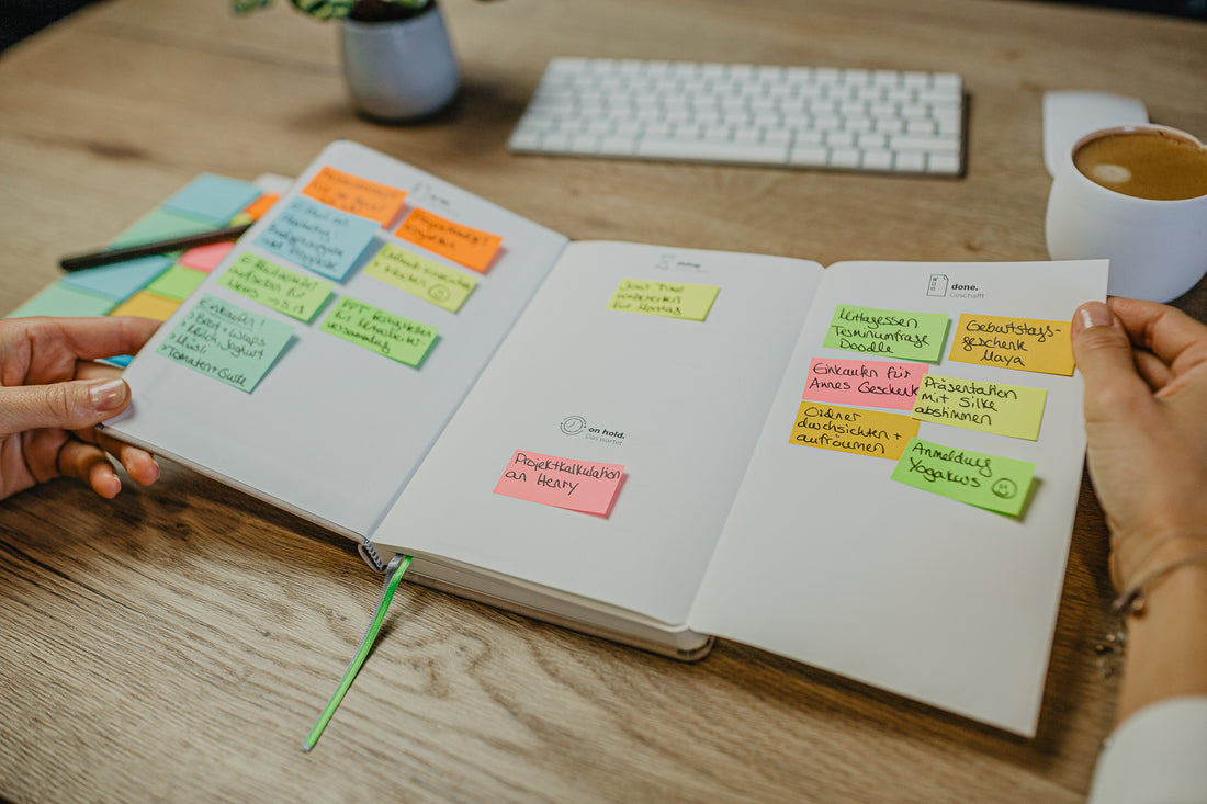 Eine Idee als Mitarbeitergeschenk oder als Kundengeschenk. Das agile Notizbuch kann personalisiert werden mit Logodruck und mehr.