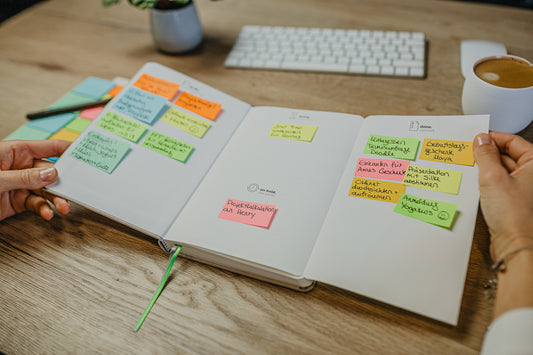 Eine Idee als Mitarbeitergeschenk oder als Kundengeschenk. Das agile Notizbuch kann personalisiert werden mit Logodruck und mehr.