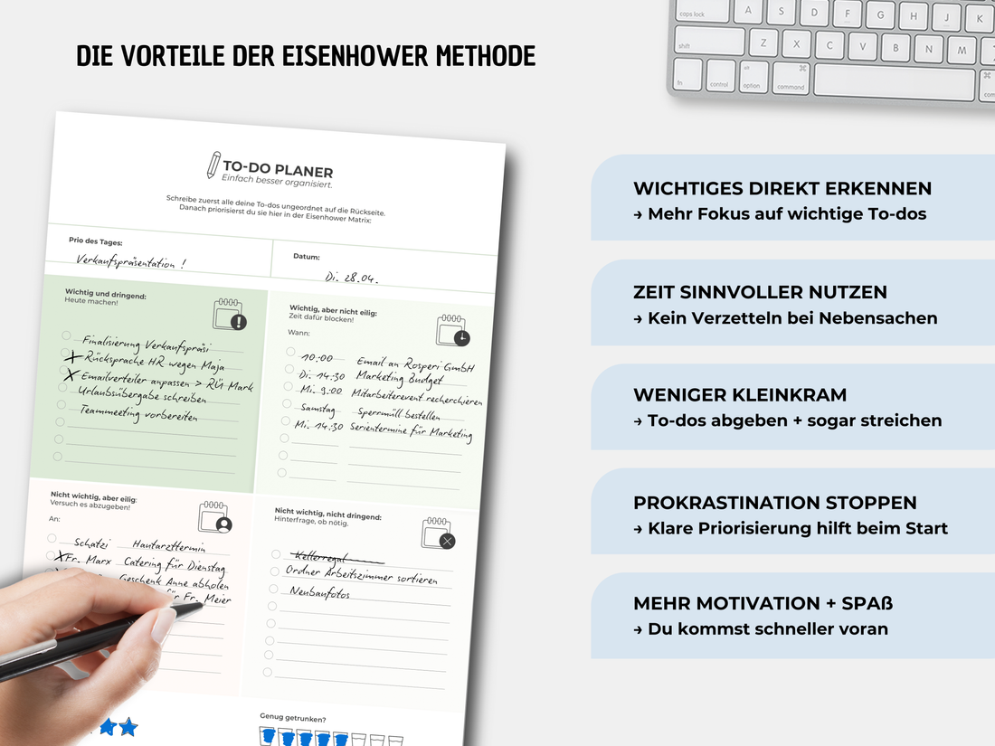 Hol dir Klarheit im Kopf: Wie dir die Eisenhower Methode gegen mentale Überlastung hilft