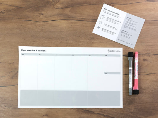 Der wiederverwendbare Wochenplaner