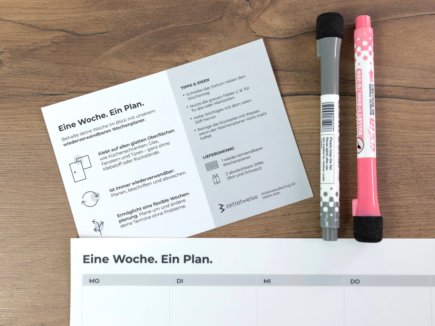 Der wiederverwendbare Wochenplaner
