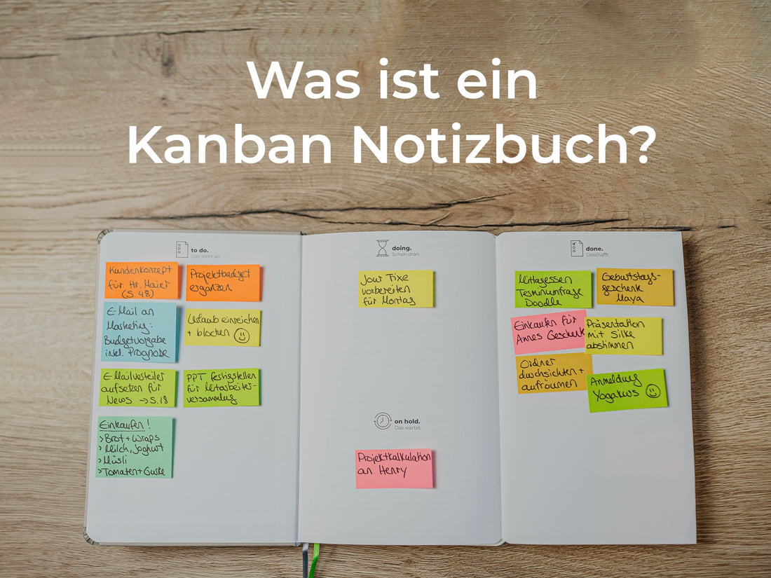Das Kanban Notizbuch ist das agile Notizbuch. Mit Kanban-Board zur besseren Organisation deiner Aufgaben. Die beste Alternative zur To-do Liste.